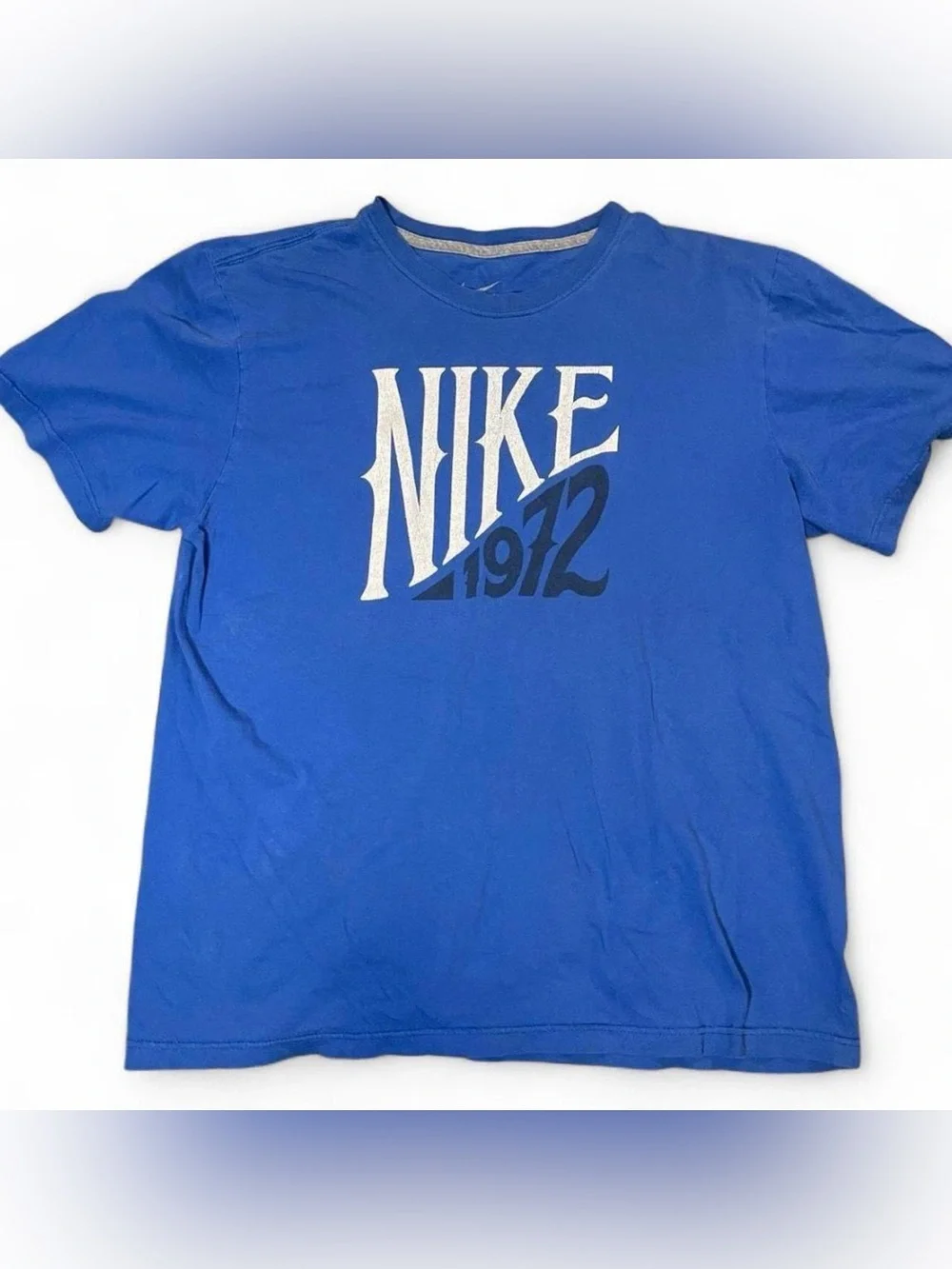 Nike Men's Blue 1972 Graphic Spellout‎ T-Shirt